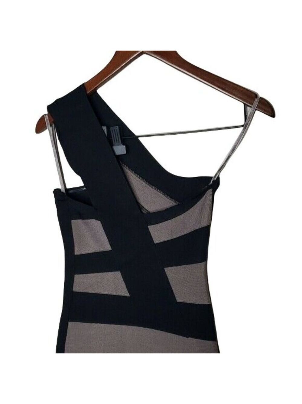 Stretta Jessica Black One Shoulder Bandage Bodycon Dress XS Party - Picture 7 of 9
